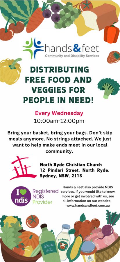 Free food and veges for people in need